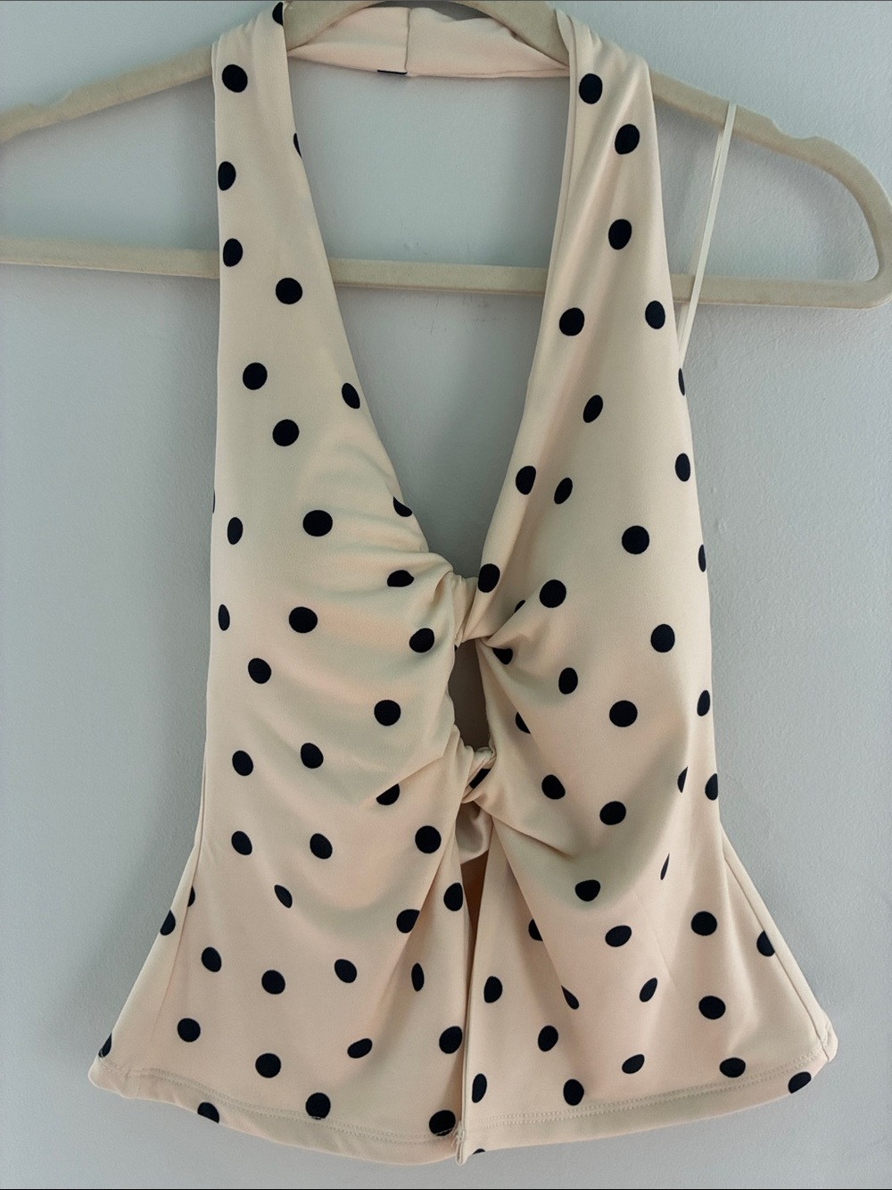 Abercrombie & Fitch Bra-Free Halter Twist Cutout top small